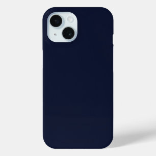 Coque Pour iPhone 15 Couleur solide bleu marine de minuit