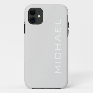 Case-Mate iPhone Case Couleur solide gris platine Nom minimal