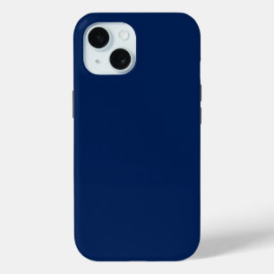 Coque Pour iPhone 15 Couleur solide Indigo de la marine Classique et