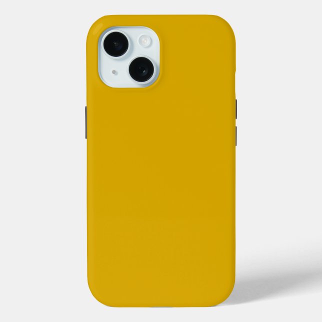 Coques Case-Mate iPhone Couleur solide jaune moutarde (Verso)