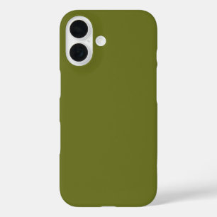 Coques iPhone 16 Couleur solide vert olive