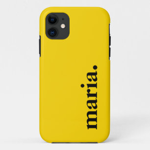 Case-Mate iPhone Case Couleur uni jaune or Nom élégant