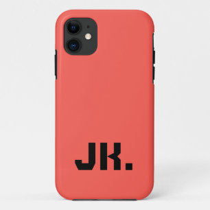 Case-Mate iPhone Case Couleur uni orange du coucher de soleil Initiale