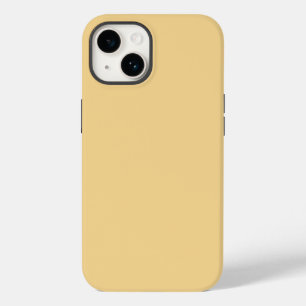 Coque Pour iPhone 14 Couleur uni vintage jaune pâle