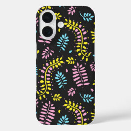 Coques iPhone 16 Couleurs Abstraites Feuilles-Gras