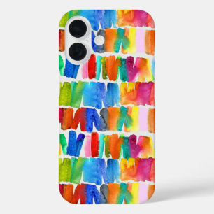Coques iPhone 16 Couleurs abstraites modernes couleur anti-émeute c
