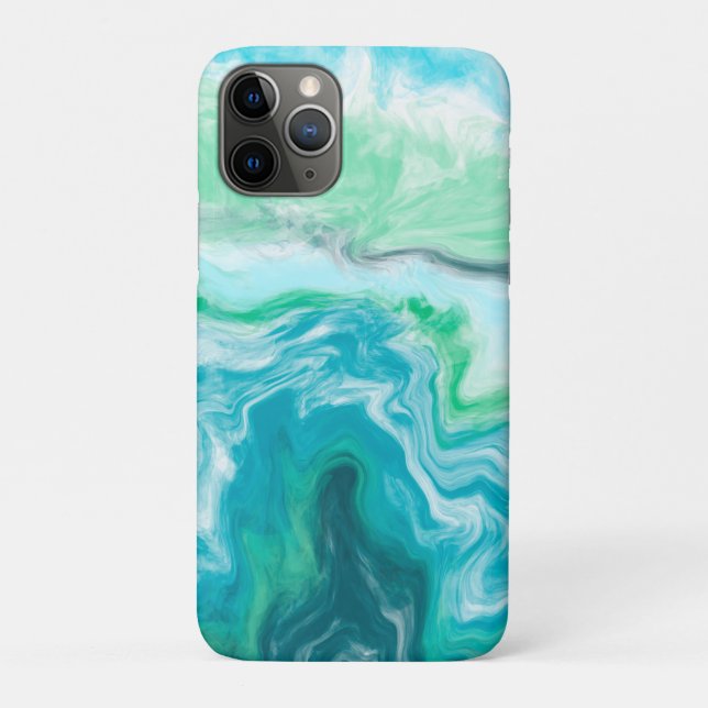 Coques Case-Mate iPhone Couleurs de plage Vagues océaniques bleues et turq (Dos)