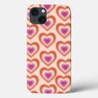 Case-Mate iPhone Case Couleurs du drapeau lesbien avec coeur flou