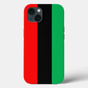 Etui iPhone 13 Couleurs Kwanzaa Rouge Noir Vert Motif
