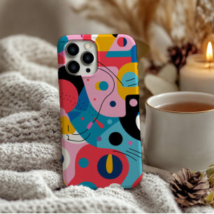 Coque Pour iPhone 14 Pro Couleurs vives formes géométriques modernes