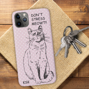 Case-Mate iPhone Case Country Cat ne stress pas MEOWT Pink Polka Dot