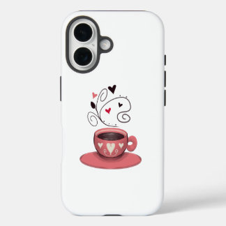 Coques iPhone 16 Coupe de café rose