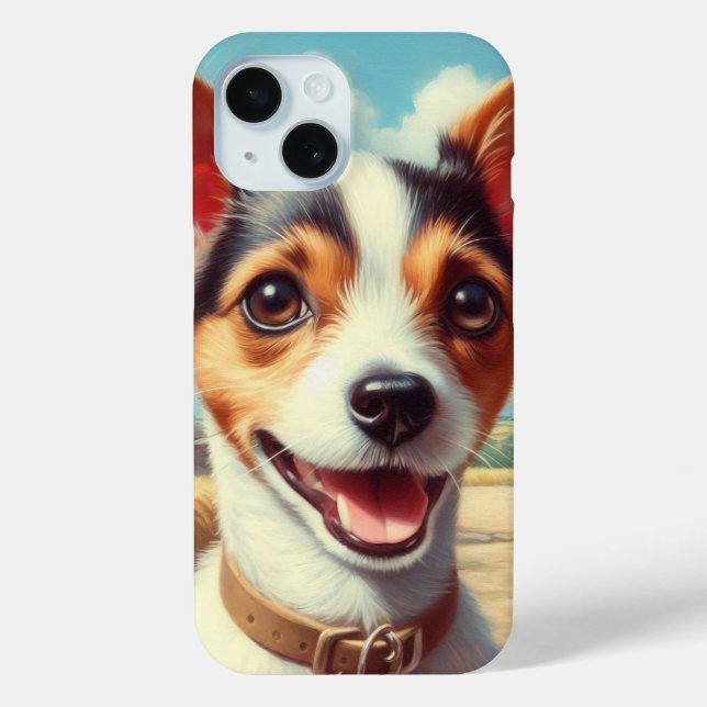 Coques Case-Mate iPhone Coupe Toy Fox Terrier Peinture (Verso)