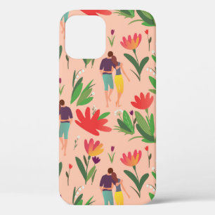 Case-Mate iPhone Case couple amoureux marche parmi les fleurs
