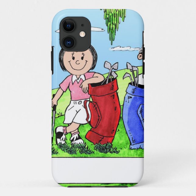 Coques Case-Mate iPhone Couple de golf - Carton personnalisé (Dos)