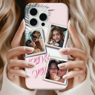 Coque iPhone 15 Pro Max Couple personnalisé Photo Monogramme Nom Votre éta