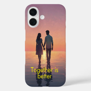 Coques iPhone 16 Couple romantique personnalisé Silhouette
