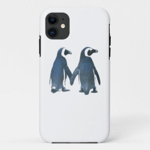 Coques Pour iPhone Couples de pingouin tenant des mains