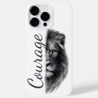 Courage Lion Artistique Minimal-