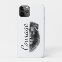 Courage Lion Artistique Minimal-