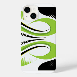 Coque Pour iPhone 14 Courbe Abstraite blanche et noire