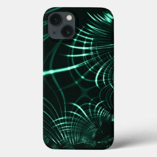 Case-Mate iPhone Case Courbes pointues en mélange vert jungle et néo men
