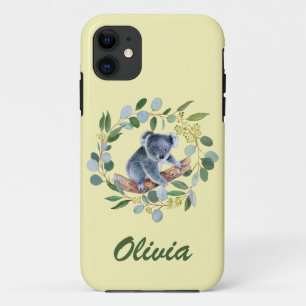Case-Mate iPhone Case Couronne de koala aquarelle et eucalyptus