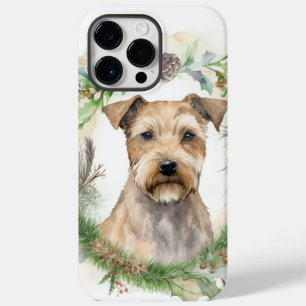 Coque Pour Pour iPhone 14 Pro Max Couronne de Noël festive Terrier de la baie de Che