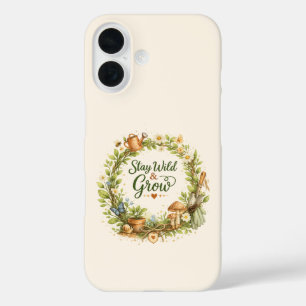 Coques iPhone 16 Couronne florale aquarelle botanique Inspirante 