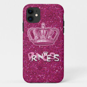 Coque Case-Mate Pour iPhone Couronne Pailletée Princesse Rose Chaud Vintage