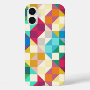 Coques iPhone 16 Plus courtepointe moderne dopamine