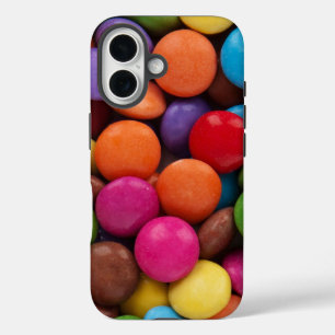 Coques iPhone 16 couvercle de boîtier de bonbon à bouton coloré
