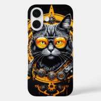 Couvercle futuriste pour chat jaune