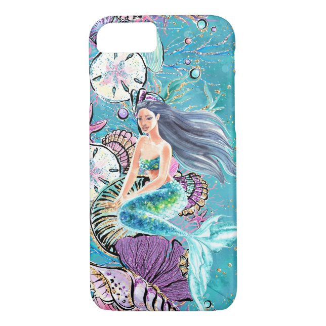 Coques Case-Mate iPhone Couverture d'iPad d'iPhone de sirène (Dos)