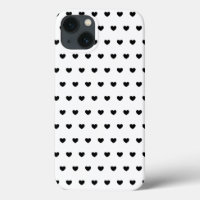 Couverture Motif de coeur noir et blanc pour iPhon