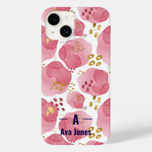 Coque Pour iPhone 14 Couverture téléphonique du monogramme de flou et d