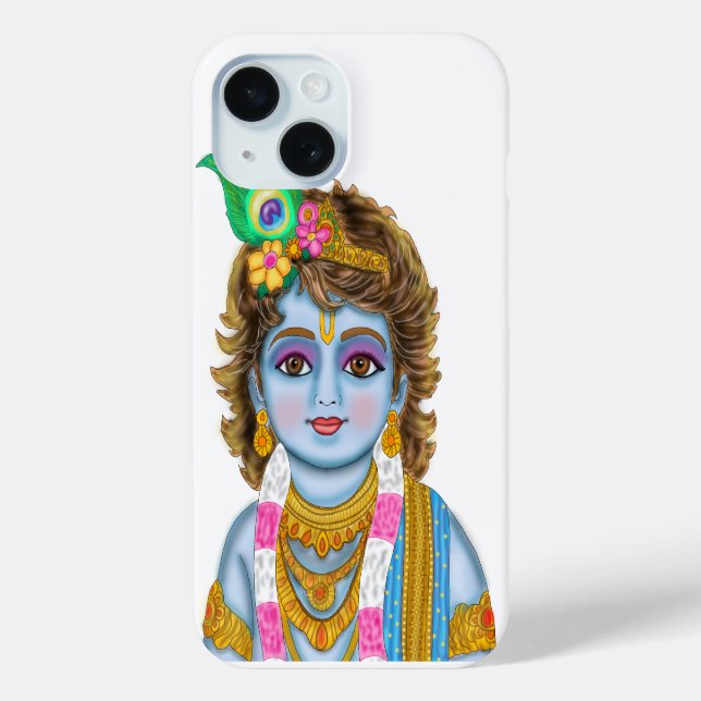 Coques Case-Mate iPhone Couverture téléphonique Enfant Krishna (Verso)