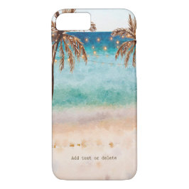 Coque iPhone 8/7 couverture tropicale de cas de téléphone de sable