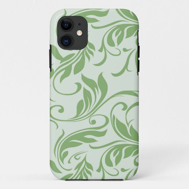 Coques Case-Mate iPhone Couverture verte florale de l'iPhone 5 (Dos)