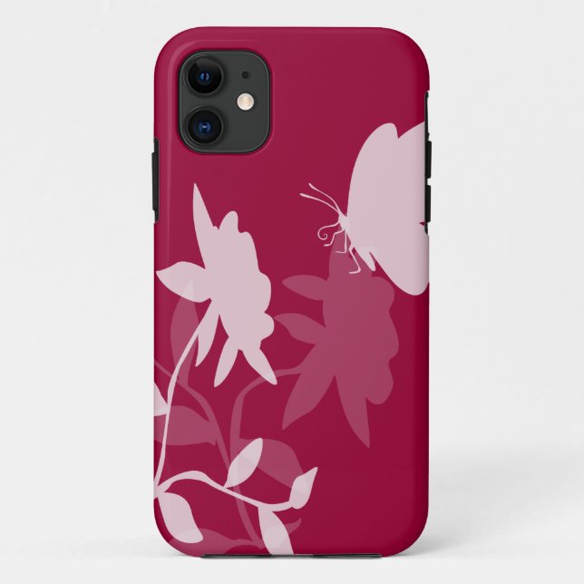 Coques Case-Mate iPhone Couvertures d'iphone de papillon et de fleurs (Dos)