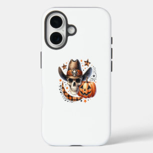 Coques iPhone 16 cowboy crâne halloween