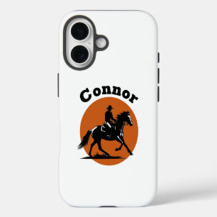 Coques iPhone 16 Cowboy et Orange Sun Circle