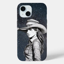Coque Pour iPhone 15 Cowgirl couverture mobile Samsung & iPhone