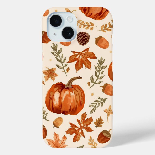Coques Case-Mate iPhone Cozy Autumn Aesthetic Pattern Phone Case (Verso)