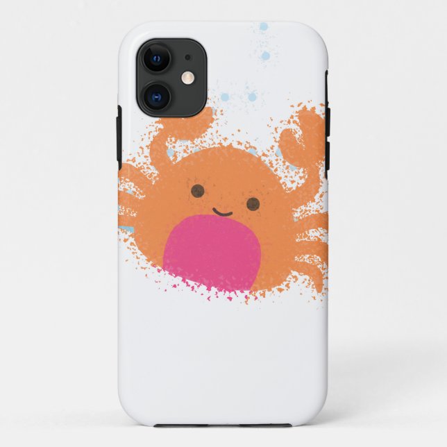 Coques Case-Mate iPhone Crabe caricaturale orange (Dos)