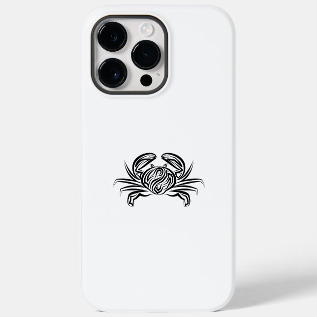 Coques Case-Mate iPhone Crabe tribal noir et blanc (Verso)