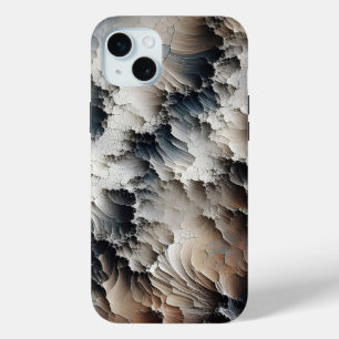 Coque iPhone 15 Mini Crackle texturé Abstrait contemporain
