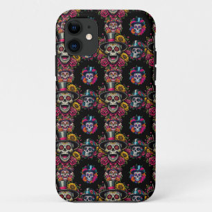 Case-Mate iPhone Case Crâne à sucre Art - Chapeau supérieur Fiesta flora