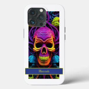 Case-Mate iPhone Case Crâne couleur néon gothique foncé