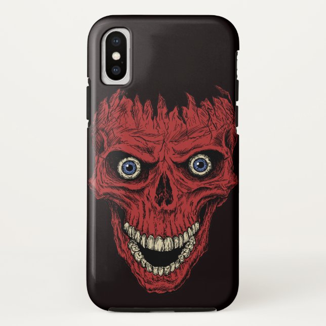 Coques Case-Mate iPhone Crâne de Crackhead Rouge (Dos)